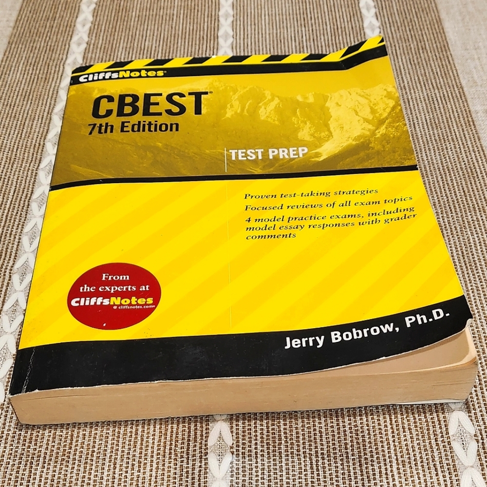 CliffNotes CBEST 7th Edition Test Prep Review Practice Book Jerry Bobrow Used